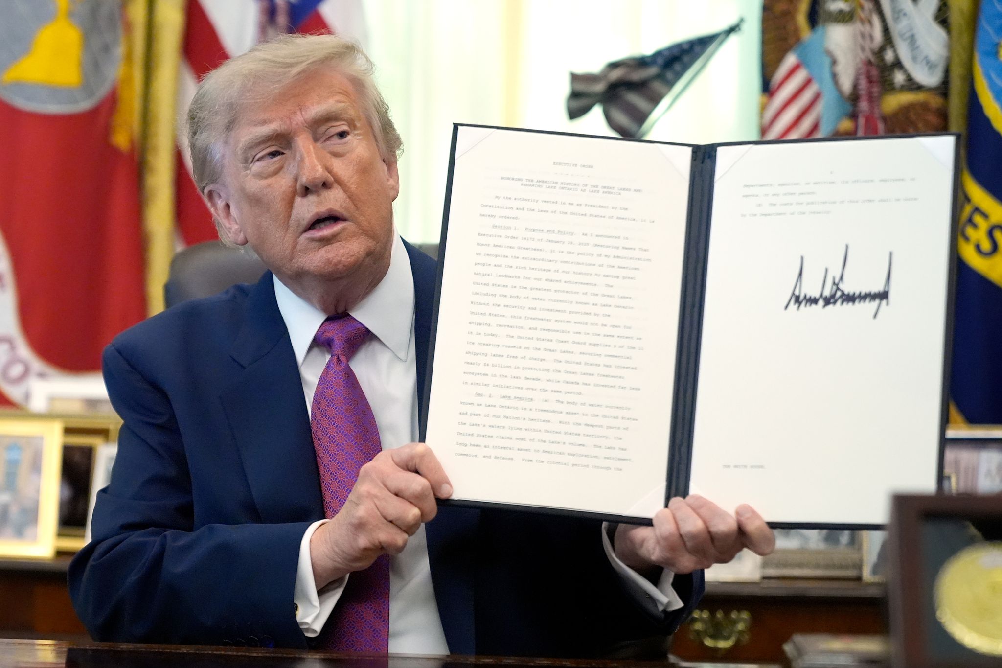 Trump verfügt Umbenennung von Lake Ontario in «Lake America»