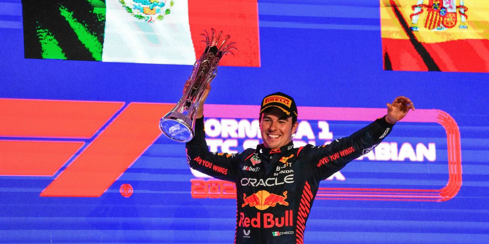 Red-Bull-Pilot Sergio Perez hat den Großen Preis von Saudi-Arabien gewonnen.