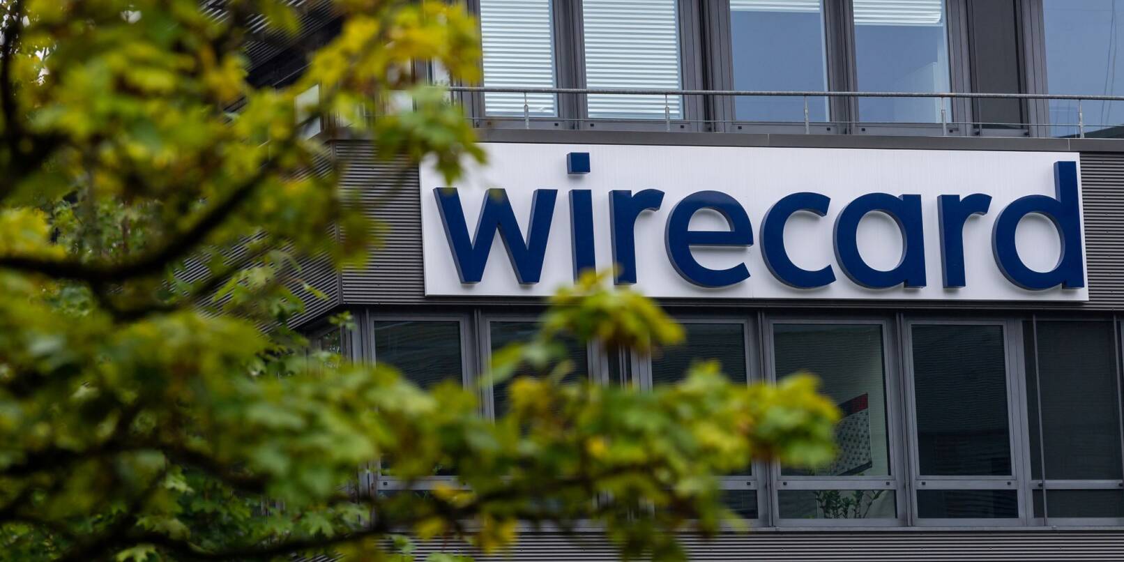 Das Logo von Wirecard am Firmensitz in der Nähe von München.