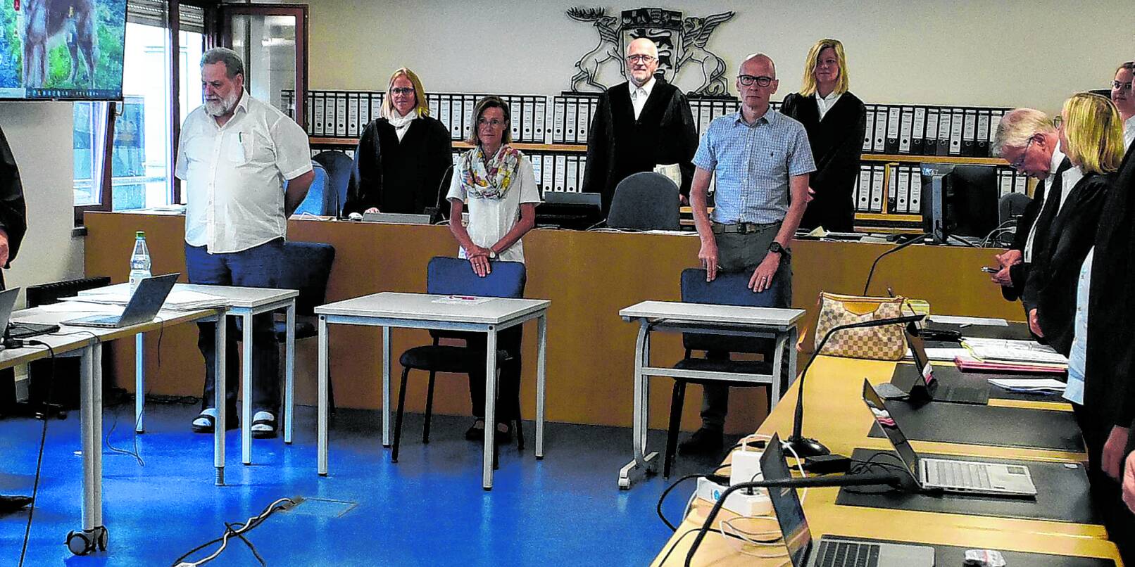 Landgericht Mannheim Prozessauftakt Mitarbeiterinnen des Rhein-Neckar-Kreis wg Bestechlichkeit angeklagt Foto Thomas Troester