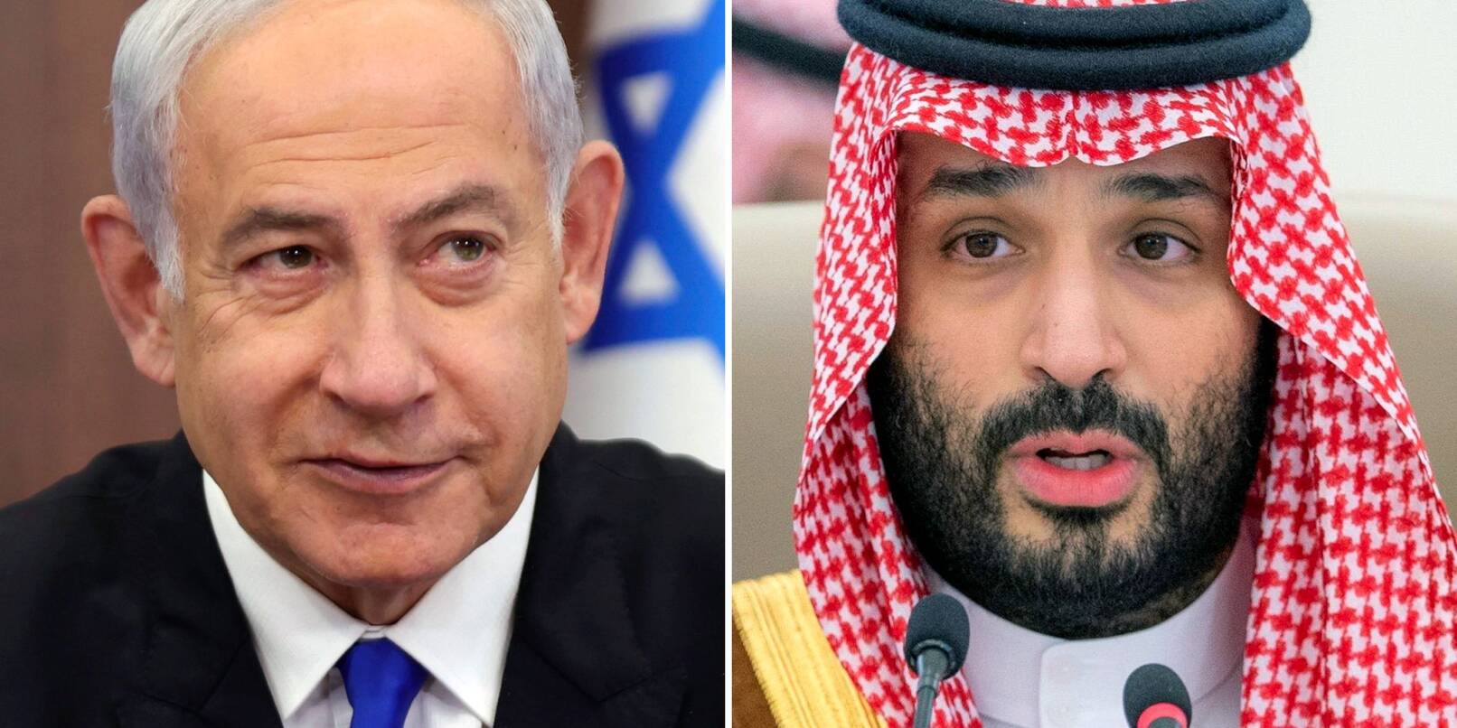 Der israelische Ministerpräsident Benjamin Netanjahu (l) und der saudische Kronprinz Mohammed bin Salman. Saudi-Arabien und Israel nähern sich offenbar an.
