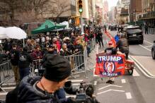 Trump-Anhänger demonstrieren vor Gerichtsgebäude in New York
