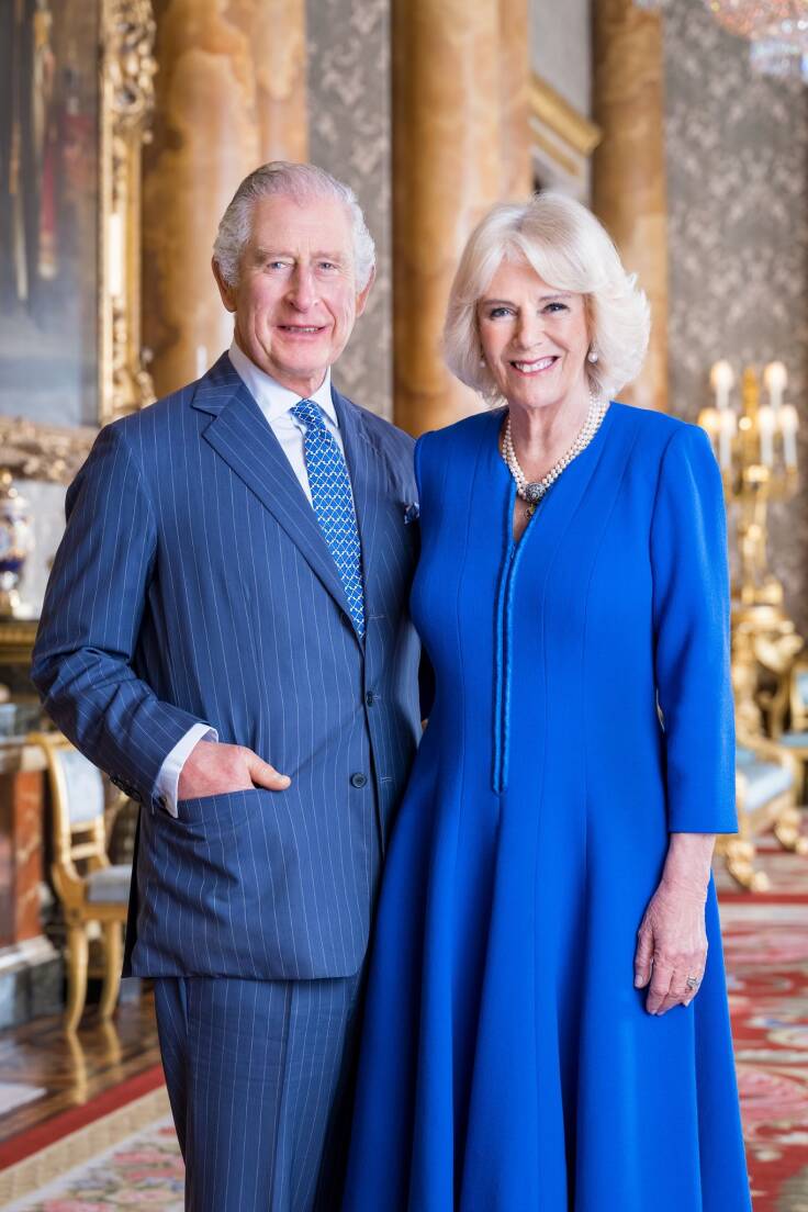 Dieses vom Buckingham Palace herausgegebene Foto zeigt König Charles III. und Königsgemahlin Camilla. Das Porträt wurde anlässlich der Krönung der beiden am 6. Mai veröffentlicht.