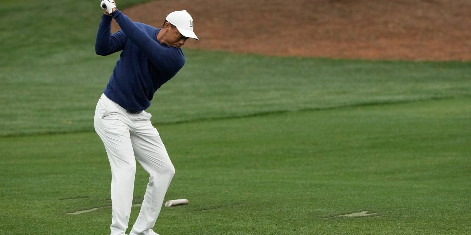 Der US-Amerikaner Tiger Woods trainiert im Augusta National Golf Club. Er gehört in diesem Jahr nicht zu den Favoriten auf den Titel.
