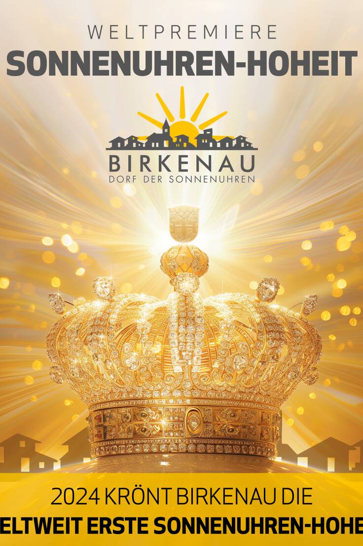 Birkenau im „royalen Kosmos“: Erstmals in der Geschichte wird in Birkenau eine Sonnenuhrenhoheit gekrönt.