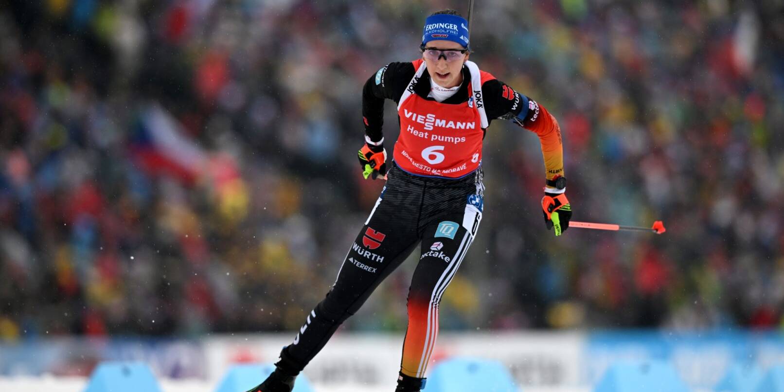 Biathletin Franziska Preuß hat ihren sechsten Platz im Verfolgungsrennen verteidigt.