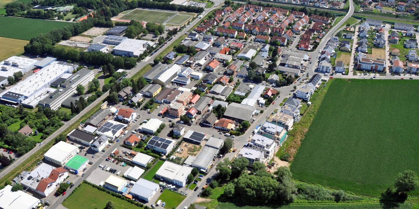 Die Kontamination wurde nahe dem Gewerbe- und Industriegebiet in Laudenbach nachgewiesen.