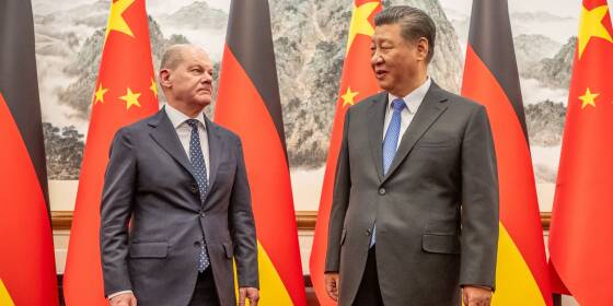 Scholz und Xi wollen Frieden in der Ukraine 
