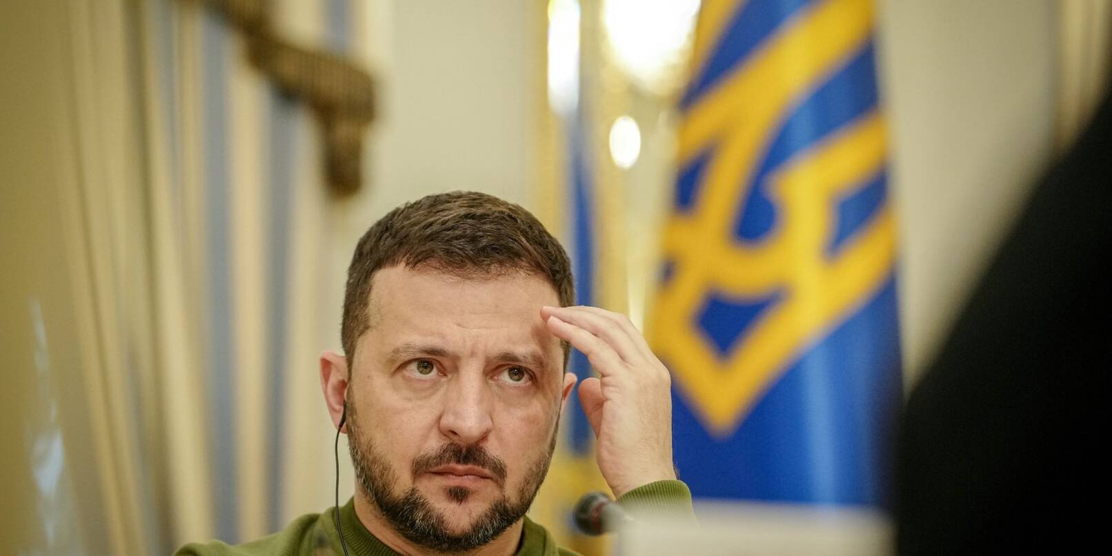 Der Präsident der Ukraine: Wolodymyr Selenskyj.