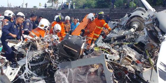 Tragödie bei Probeflug: Zehn Opfer nach Hubschrauber-Crash
