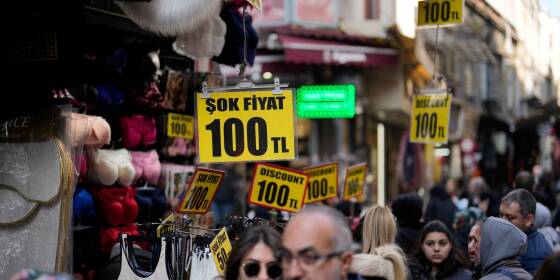 Inflation in Türkei steigt auf fast 70 Prozent
