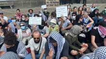 Propalästinensische Proteste vor HU Berlin
