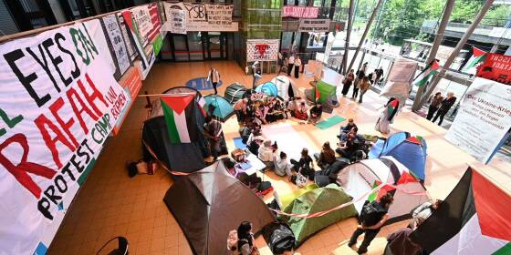 Uni Bremen: Protestcamp von propalästinensischen Aktivisten
