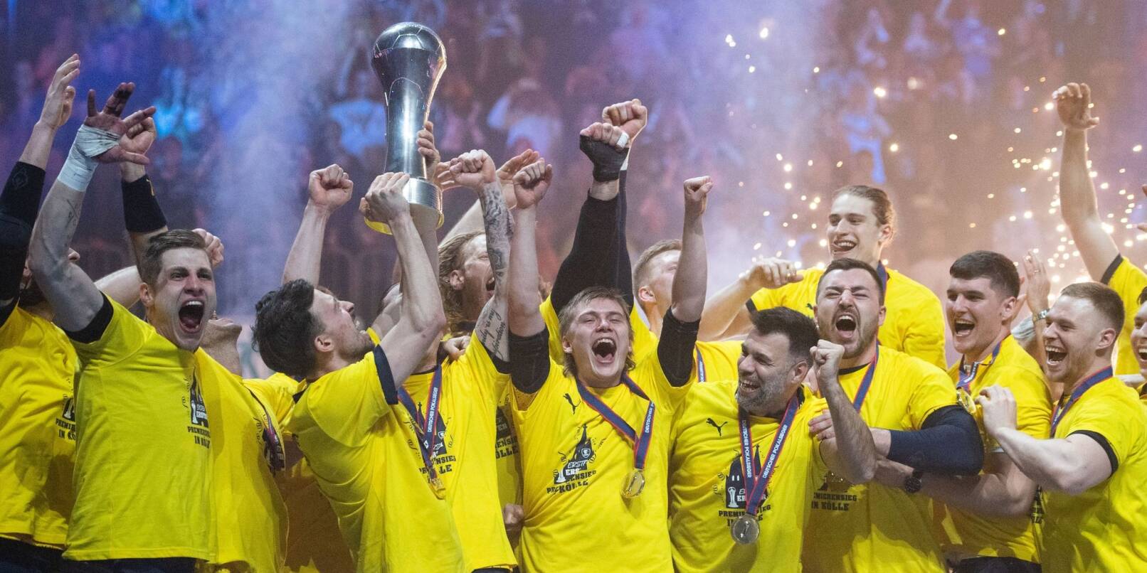 Die Rhein-Necker Löwen konnten zum zweiten Mal den deutschen Pokal gewinnen.