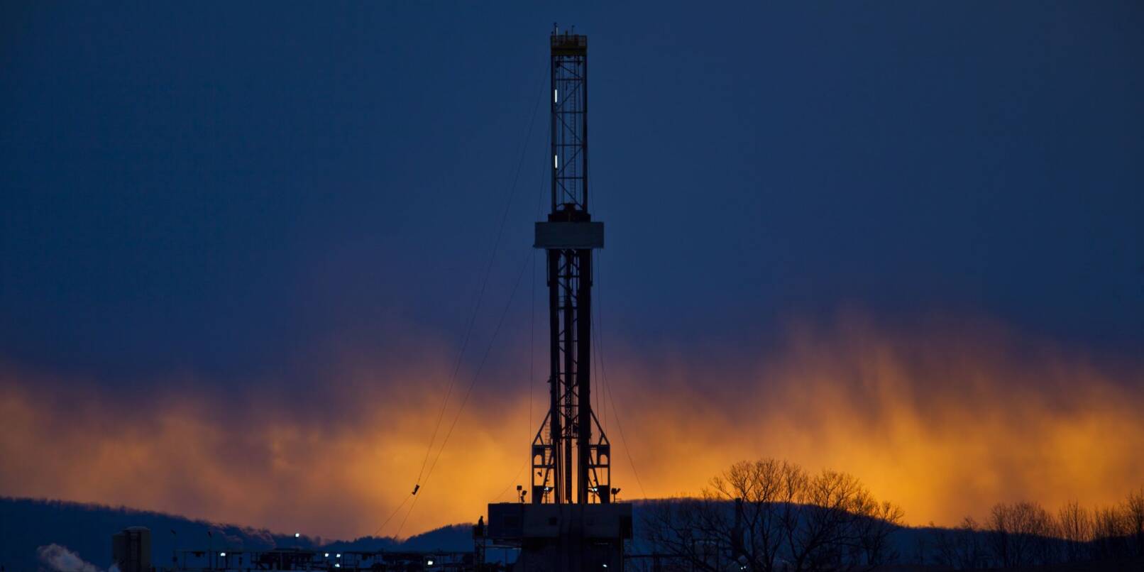 Diese Ölförderplattform im us-amerikanischen Tunkhannock arbeitet nach dem Prinzip des Fracking.