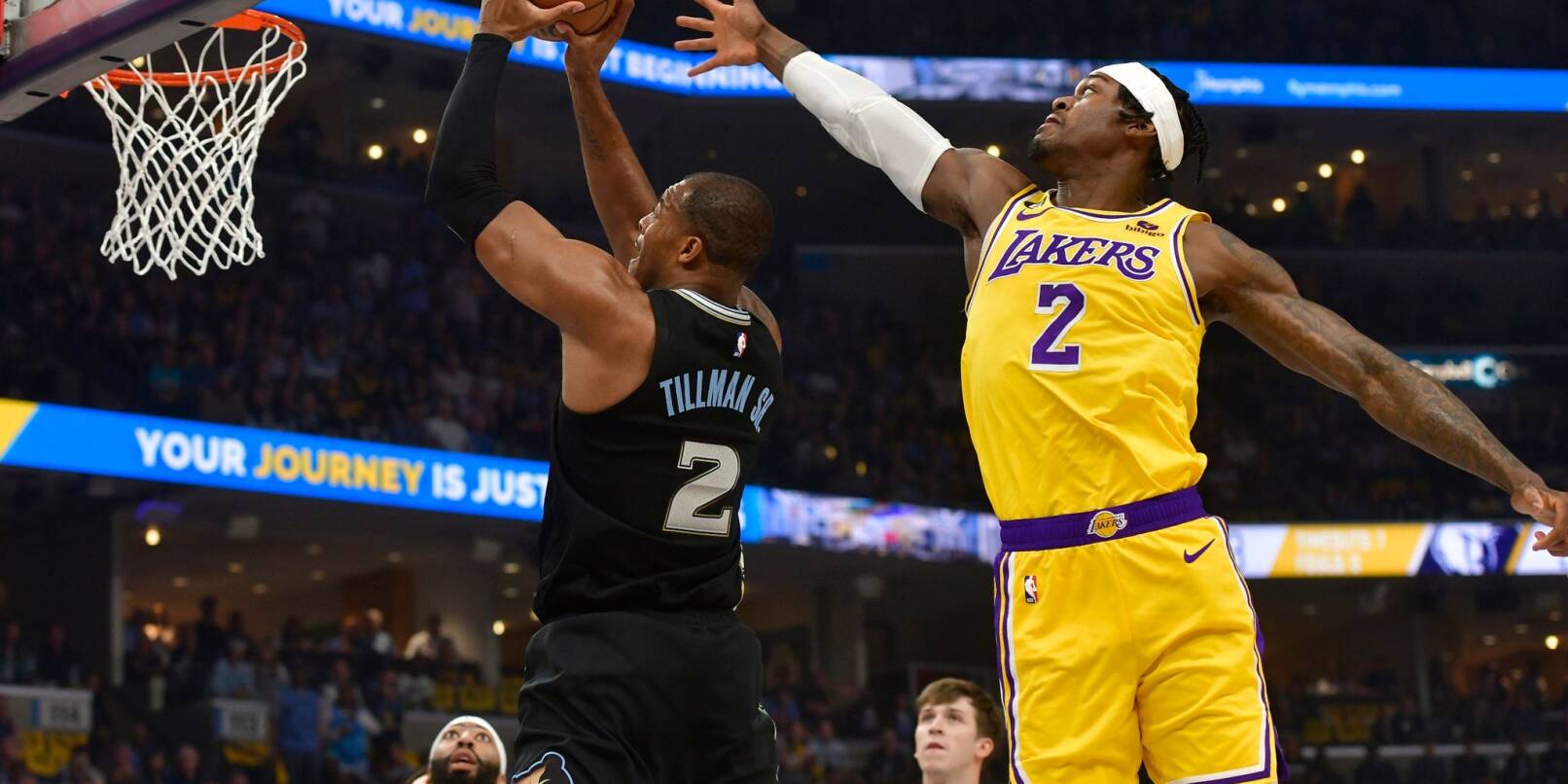 Xavier Tillman (l) von den Memphis Grizzlies erzielte 22 Punkte gegen die Los Angeles Lakers.