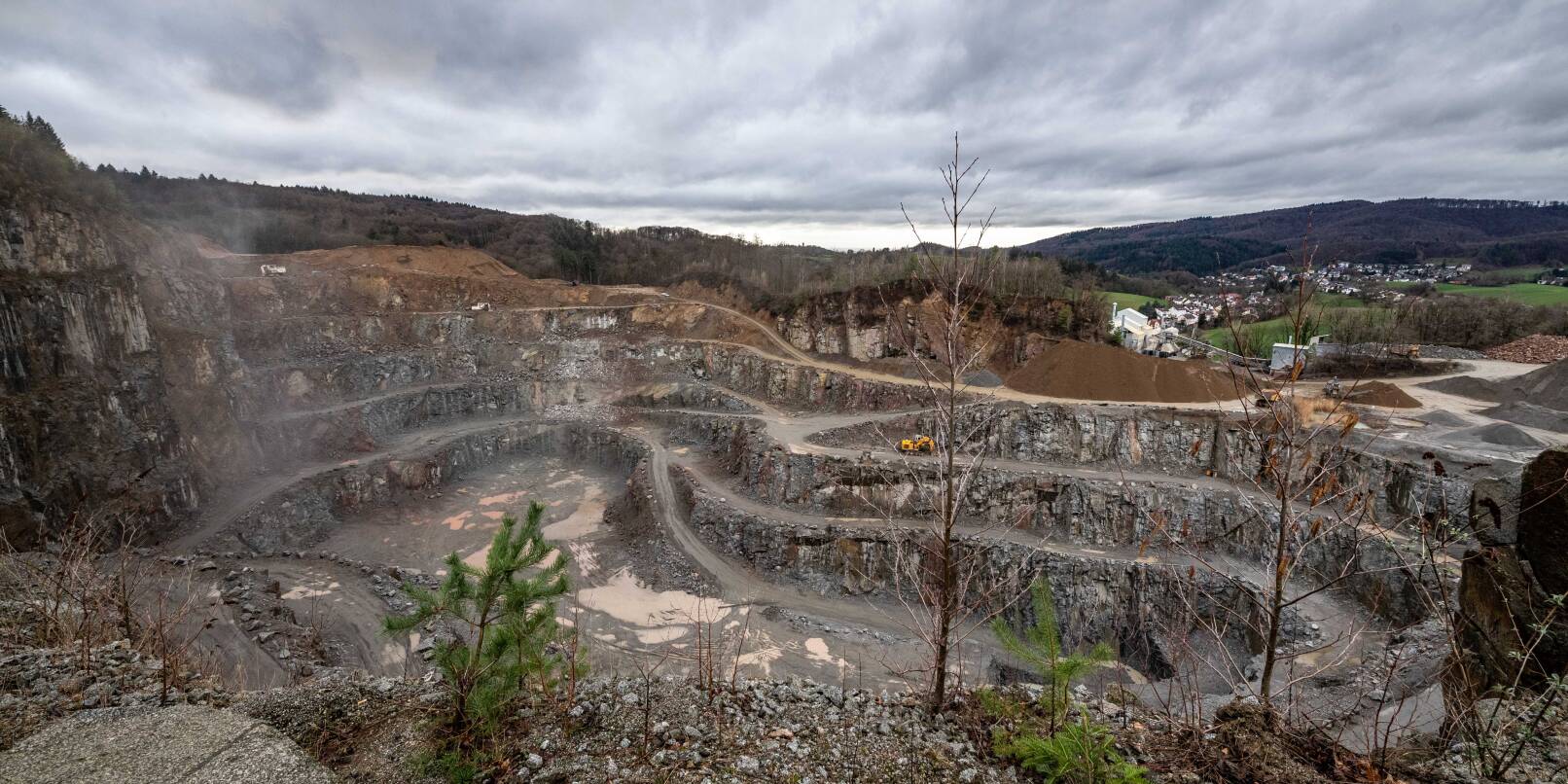 Der Granitsteinbruch Gehrenberg bei Heppenheim darf erweitert werden (Archivbild). Der Granitsteinbruch Gehrenberg bei Heppenheim darf erweitert werden (Archivbild).