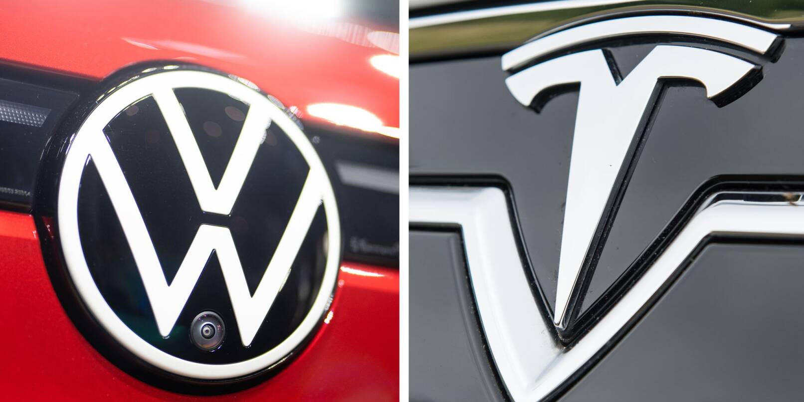 VW verdoppelt E-Auto-Auslieferungen, Tesla halbiert sie. VW verdoppelt E-Auto-Auslieferungen, Tesla halbiert sie.