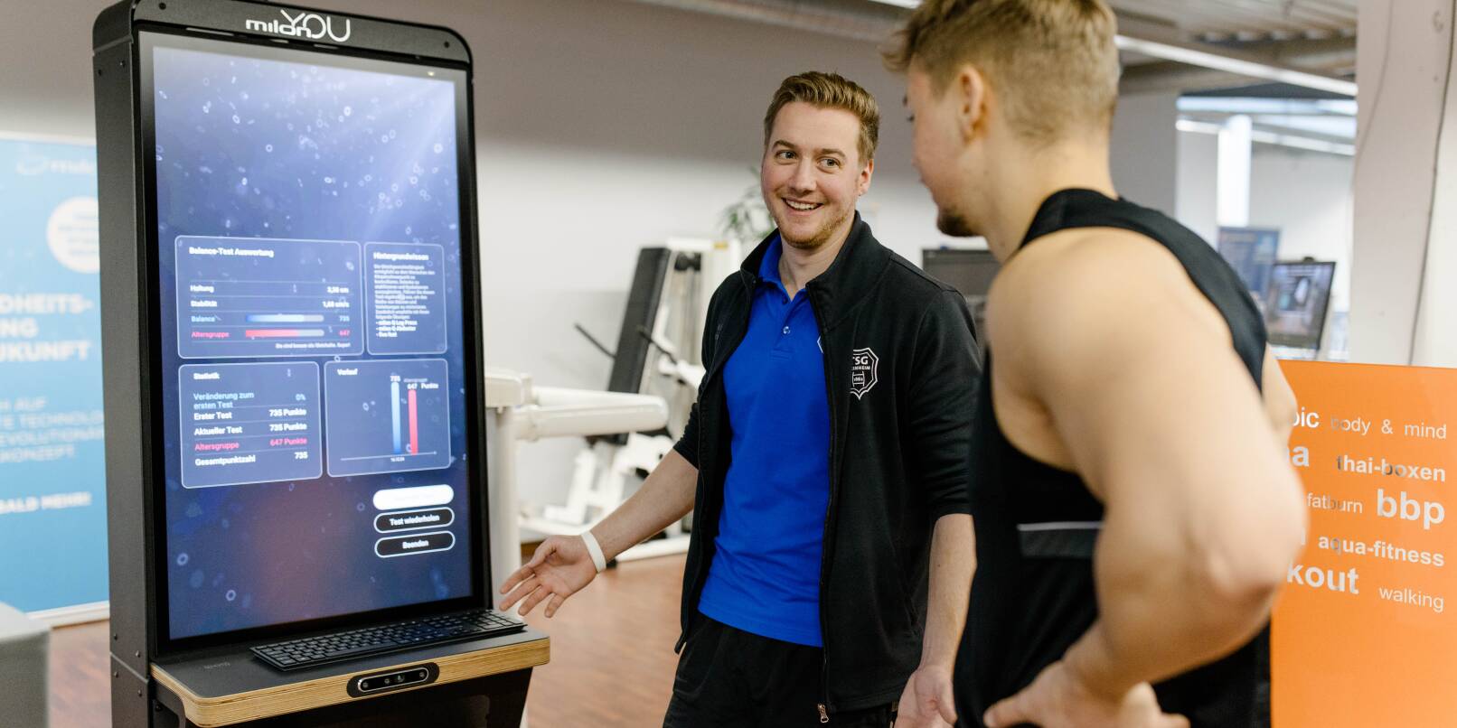 Beim Eingangscheck wird Ihr Body-Age bestimmt. Beim Eingangscheck wird Ihr Body-Age bestimmt.